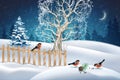 Christmas winter scene Royalty Free Stock Photo