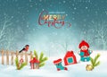 Christmas Winter Scene Royalty Free Stock Photo