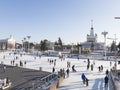 Christmas winter skating rink at ENEA Royalty Free Stock Photo