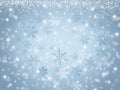 Christmas winter snow sky background with snowflakes