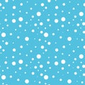 Christmas winter snow vector seamless pattern.