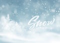 Christmas winter snowy landscape background. Winter snow dust background. Vector illustration Royalty Free Stock Photo