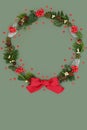 Christmas and Winter Wreath Royalty Free Stock Photo