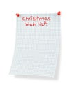 Christmas wish list Royalty Free Stock Photo