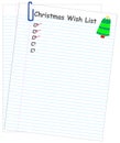 Christmas wish list Royalty Free Stock Photo