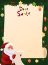 Christmas wish list design blank