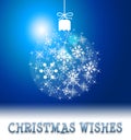 Christmas Wishes Means Seasons Greeting Merry Xmas
