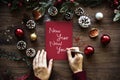 Phrase New Year New You on a red paper Royalty Free Stock Photo