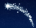 Christmas wishing shooting star Royalty Free Stock Photo