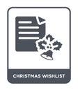 christmas wishlist icon in trendy design style. christmas wishlist icon isolated on white background. christmas wishlist vector