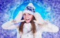 Christmas Woman. Beautiful New Year and Christmas Royalty Free Stock Photo