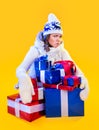 Christmas Woman. Beautiful New Year and Christmas Royalty Free Stock Photo