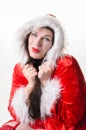 Christmas woman with collar Royalty Free Stock Photo