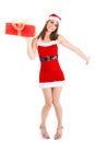 Christmas woman gift Royalty Free Stock Photo