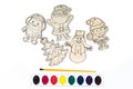 Christmas Wood Cutouts Coloring Kit