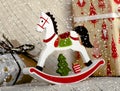 Christmas wooden toy horse