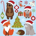 Christmas woodland animals