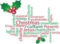 Christmas word cloud Royalty Free Stock Photo