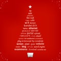 Christmas Word Tree Royalty Free Stock Photo