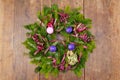 Christmas wreath advent wreath with copy space