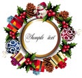 Christmas wreath background