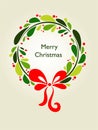 Christmas wreath card - 1