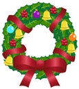 Christmas Wreath with Colorful Decoration
