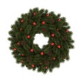 Christmas Wreath Decoration Isolated Royalty Free Stock Photo