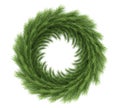 Christmas Wreath Decoration Isolated Royalty Free Stock Photo