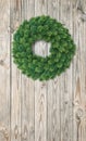 Christmas wreath decoration wooden background vintage Royalty Free Stock Photo