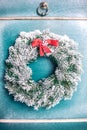 Christmas wreath on door