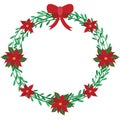 Christmas wreath elements