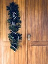 Christmas wreath on front door Royalty Free Stock Photo