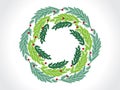 Christmas wreath, greetings card image vector Royalty Free Stock Photo