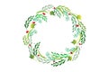 Christmas wreath greetings card vector Royalty Free Stock Photo