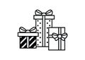 Christmas gifts icon full resizable editable vector