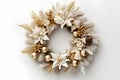 Christmas wreath isolated over white background Royalty Free Stock Photo