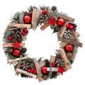 Christmas wreath isolated on transparent PNG Royalty Free Stock Photo