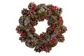 Christmas wreath, isolated on white. Concept December Hollydays