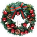 Christmas wreath isolated on transparent PNG