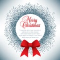 Christmas wreath made of musical notes Royalty Free Stock Photo