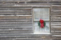 Christmas Wreath On Old Farmhouse Royalty Free Stock Photo