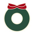 Christmas wreath pictogram vector illustration