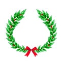 Christmas Wreath Realistic Sign