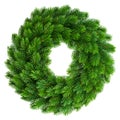 Christmas wreath undecorated isolated on white Royalty Free Stock Photo