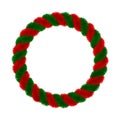 Christmas wreath on white background. Isolated 3D illustration Royalty Free Stock Photo