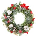 Christmas wreaths with decorations cones and balls shallow DOF Royalty Free Stock Photo