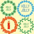 Christmas wreaths from the elegant balls, song of the Holly Royalty Free Stock Photo