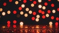 Christmas xmas background red abstract valentine, Red glitter bokeh vintage lights, Royalty Free Stock Photo