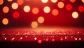 Christmas xmas background red abstract valentine, Red glitter bokeh vintage lights, Royalty Free Stock Photo